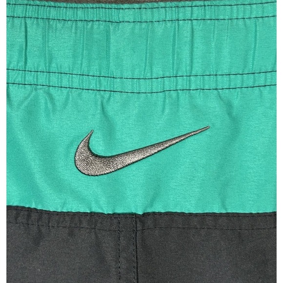 Nike Swim Trunks‎ Shorts Mesh Brief Gray Teal Drawstring Pockets Men's Small - Picture 8 of 8